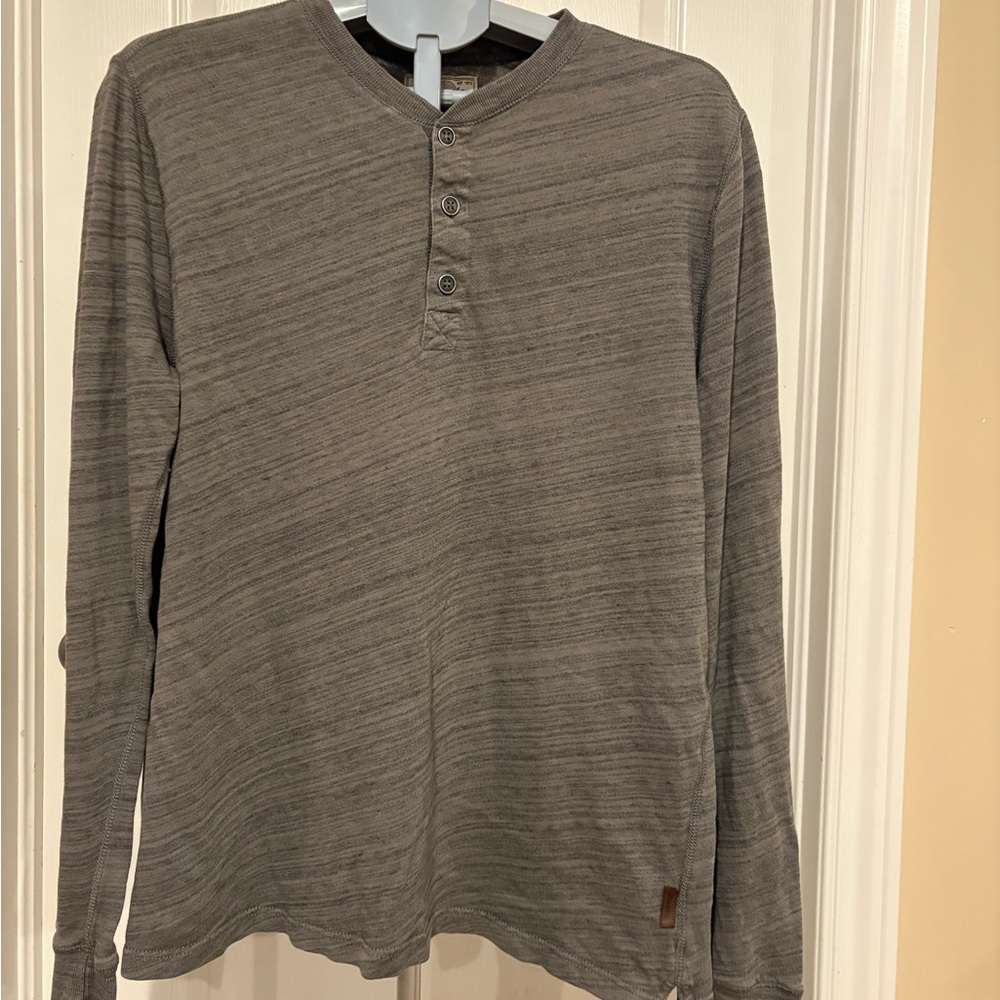 Roots Charcoal Long Sleeve Henley